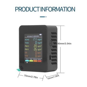 ДАТЧИК CO2 И ГАЗА ДАТЧИК КАЧЕСТВА ВОЗДУХА CO2 TVOC HCHO PM2,5 PM10