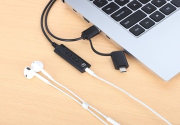 MANHATTAN ADAPTER KARTA DŹWIĘKOWA ZEWNĘTRZNA USB-C/USB-A NA JACK 3.5MM TRRS