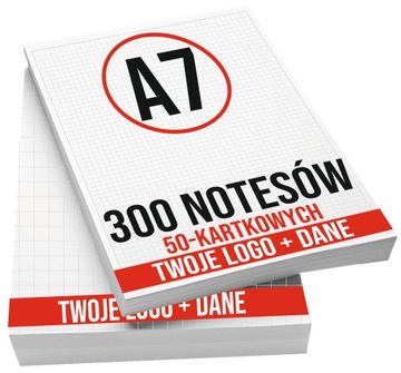 БЛОКНОТЫ, 50 листов, А7, рекламные БЛОКНОТЫ с ПРИНТОМ, ЛОГОТИПЫ, 300 шт.