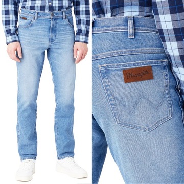 КЛАССИЧЕСКИЕ СВЕТЛЫЕ СИНИЕ ДЖИНСЫ Wrangler TEXAS SLIM Dream W38 L32