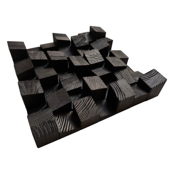Акустическая стеновая панель Деревянная 3D - ЧЕРНАЯ