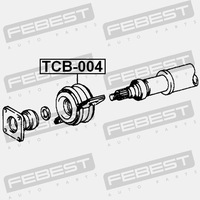 фото thumb №12, Febest tcb-004 підшипник, центральний підшипник вала привідного