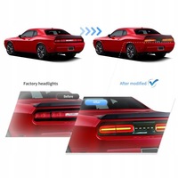 фото thumb №7, Dodge challenger 2008-2014 лампа лампы задняя накладка тонированная europa led vland