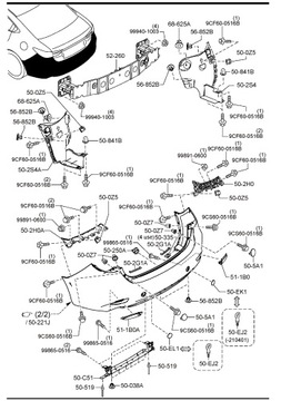 фото thumb №1, Бампер зад mazda 6 gl 2017r.-2022r. новое оригинальный номер