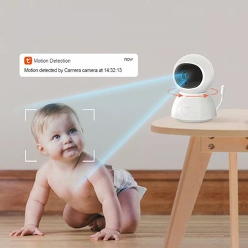 ЭЛЕКТРОННАЯ ВРАЩАЮЩАЯСЯ КАМЕРА НЯНЯ ДАТЧИК ТЕМПЕРАТУРЫ WIFI TUYA SMART PL