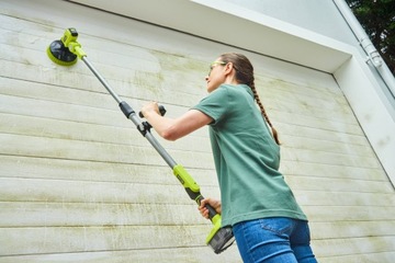 ВРАЩАЮЩАЯСЯ ЩЕТКА-АККУМУЛЯТОР RYOBI. 6-ПОЗИЦИОННАЯ МОЮЩАЯ ГОЛОВКА R18TPS-120G + 4AH