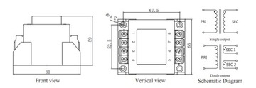 TE6028-40VA-230V/15V Transformator