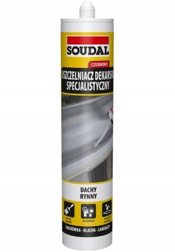 Silikon Dekarski Uszczelniacz Specjalistyczny CZERWONY Soudal 280ml RED