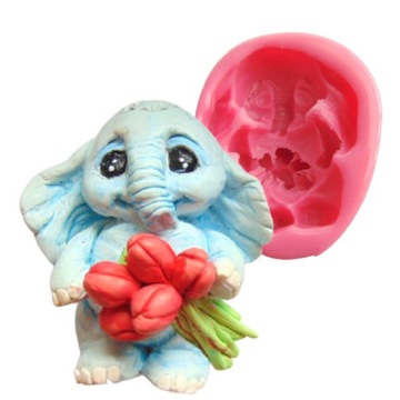 СИЛИКОНОВАЯ ФОРМА ДЛЯ СВЕЧЕЙ СВЕЧА МЫЛО МЫЛО СЛОН ELEPHANT CAST