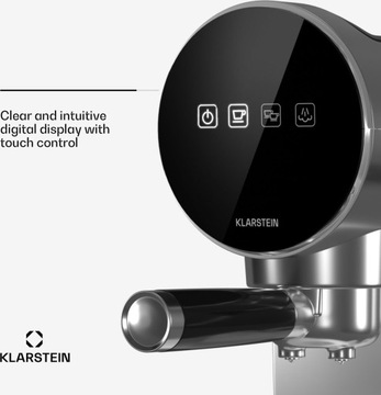 Кофемашина для эспрессо Klarstein Furore 1360 W серебристый/серый