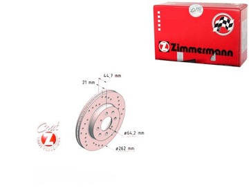 фото thumb №1, Диски тормозные 2szt honda civic 90-01 zimmermann