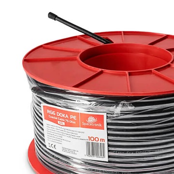 Kabel RG6 koncentryk żelowany DOKA PE 4K 2x250 m