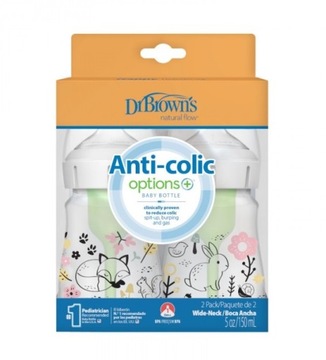 БУТЫЛКА Dr Brown's ANTI-COLIC широкая 150мл Forest набор из 2 предметов