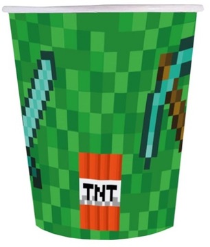 КРУЖКИ ДЛЯ ДНЯ РОЖДЕНИЯ MINECRAFT PIXELS 250 МЛ 6 ШТ.