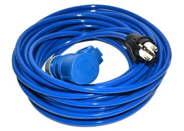 РЕЗИНОВЫЙ удлинительный кабель H07BQ-F 3x2,5 1 м для кемперов CEE