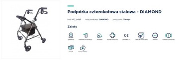 Четырехколесная стальная ходунковая опора ДЛЯ ПОЖИЛЫХ