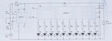 Плавающий светодиодный модуль NE555 для обучения пайке своими руками