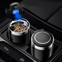Пепельница автомобильная led с крышка 2 szt металлический вкладыш в Украине, фото thumb