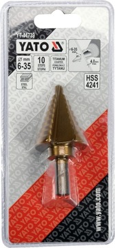 YATO WIERTŁO STOPNIOWE STOŻKOWE HSS 6-35 mm YATO 44739 CHOINKOWE DO METALU