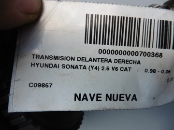 фото thumb №6, Полуось правая sonata iv ef 2,5 2,7 v6 y4 160km 98-05