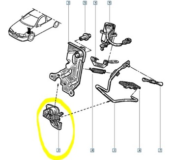 фото thumb №10, Кріплення педаль газу renault megane i 7700415284