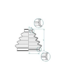 фото thumb №3, Захист пильник шарнір лівий перед зовнішнього