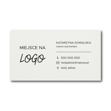 100 szt Eko wizytówki białe Crush 250g + projekt