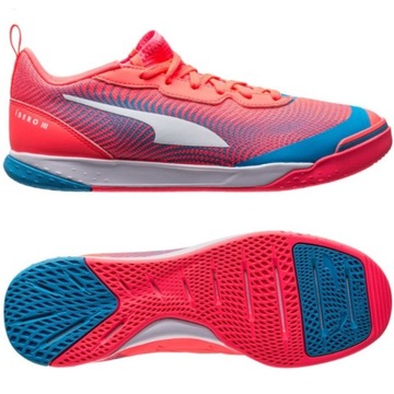 PUMA BUTY PILKARSKIE NA HALĘ do piłki nożnej halówki IBERO III roz.41 neon