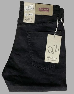 Czarne Spodnie Jeansowe Męskie Texasy Dżinsy SUPER BLACK JEANS 8539 W34 L32