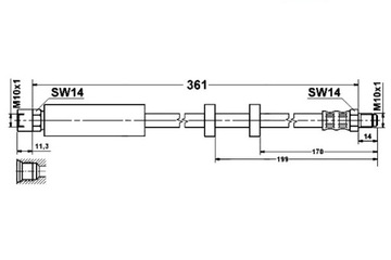 фото thumb №1, Шланг гальмівний elast. volvo c70 i s70 v70 i 2.0