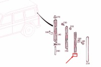 фото thumb №7, Mercedes-benz g w463 уплотнитель стойка впуск воздуха задняя a4638370098