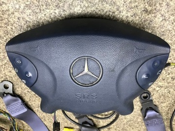 фото thumb №12, W211 подушка водія модуль подушка безпеки ремені застібки