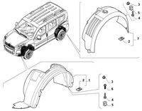 фото thumb №11, Підкрилок праве задня задні fiat doblo ii 09- 51891114 51810636 combo b