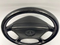 фото thumb №12, Руль кожаный руль подушка кожа mercedes w124 r129 w140