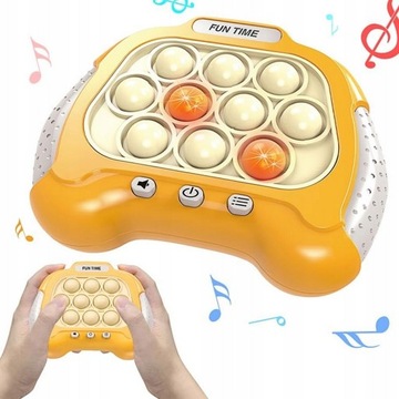 ЭЛЕКТРИЧЕСКАЯ АНТИСТРЕССОВАЯ АРКАДНАЯ ИГРА POP IT ЖЕЛТЫЙ ГНИОТЕК ВУПИ