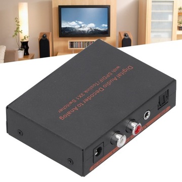 3x1 оптоволоконный цифровой аудиодекодер для преобразования spdif/av/rca