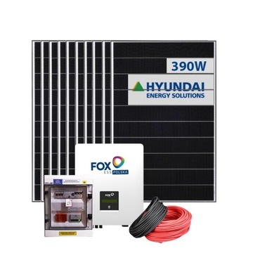 ПАНЕЛІ FOTOWOLTAICZNE КОМПЛЕКТ 5 KW HYUNDAI 390W PVSET