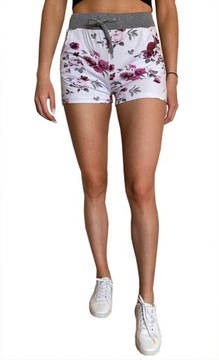 SZORTY bawełna krótkie SPODENKI FLOWERS 311K 36 S