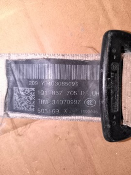 фото thumb №5, Vw eos 1q pas безпеки переднє лівий 1q1857705d