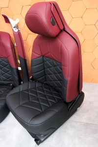 фото thumb №8, Bmw 7' g70 i7 g70 салон сиденья sport з підігрівом bowers veganza burgundy