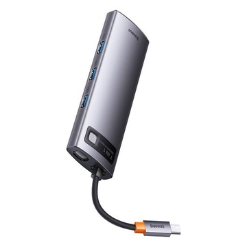 АДАПТЕР-ХАБ BASEUS 7 В 1 USB-C НА 3X USB3.0/HDMI/USB-C PD/VGA/ETHERNET RJ45