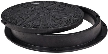 Крышка люка для колодца септика Ø800/600 PE 5 тонн