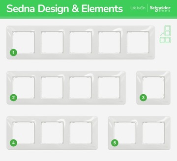Розетка Sedna Design двойная, белая