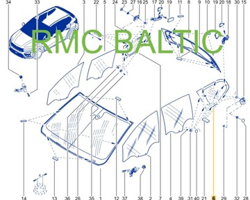 фото thumb №16, Стекло кузовная левый зад dacia jogger 2023