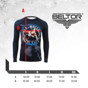 BELTOR MĘSKI RASHGUARD BLUZKA TERMOAKTYWNA DŁUGI RĘKAW ZAPASY WRESTLING M