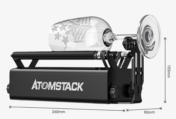 ATOMSTACK R3 PRO для лазерного гравера, вращающийся на 360° ролик по оси Y