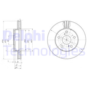 фото thumb №2, Диски тормозные toyota previa delphi bg2906