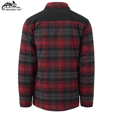 Мужская рубашка в клетку утепленная куртка WINTER WARDEN HELIKON Red XL