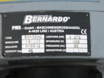 Настольная дисковая камнешлифовальная машина 250 мм Пылесос Bernardo
