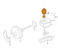 фото thumb №11, Audi a3 8l brake master цилиндр cap 1j1611349